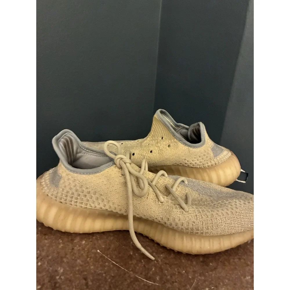 adidas Yeezy Boost 350 V2 Linen Grey Tan‎ FY5158 Size 10 Pre-Owned (READ)